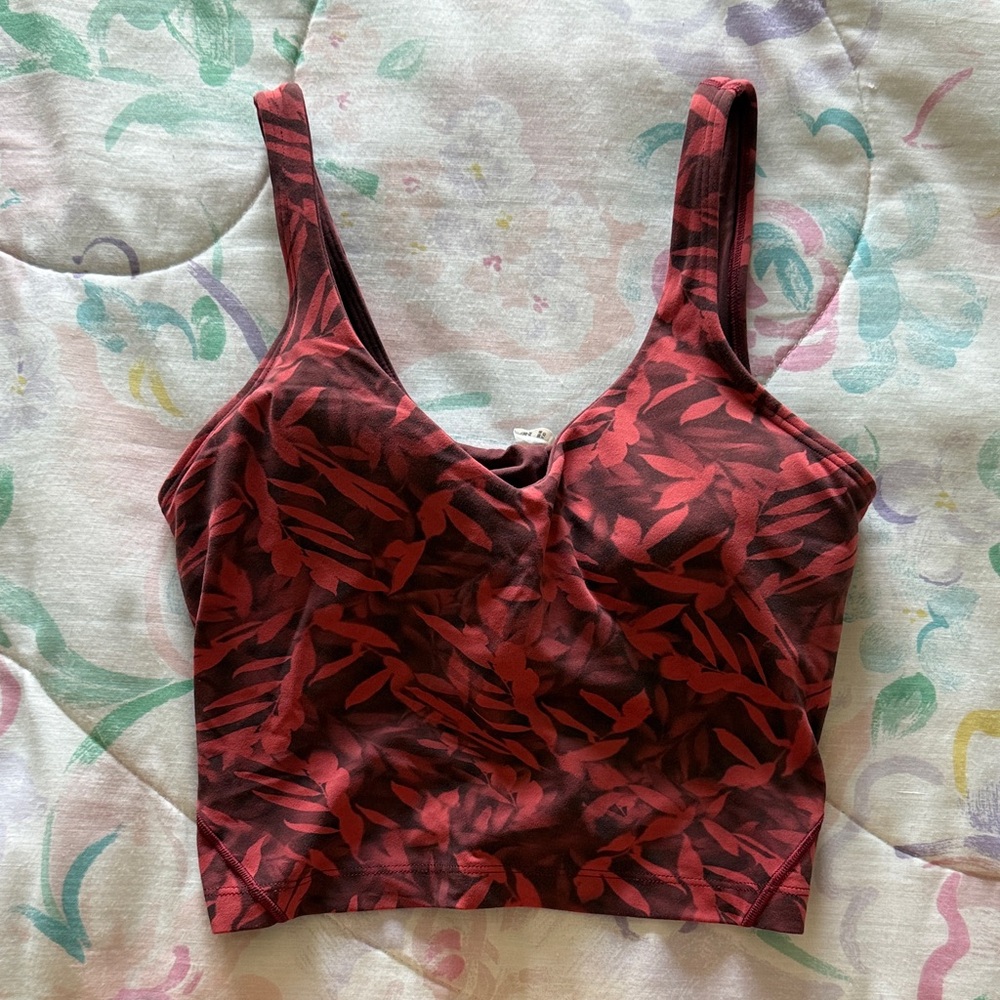 Lululemon Athletica Red and Black Align Tank - Size 6